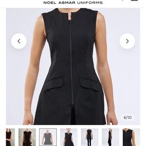 Noel Asmar Black Sleeveless Zip-Front uniform